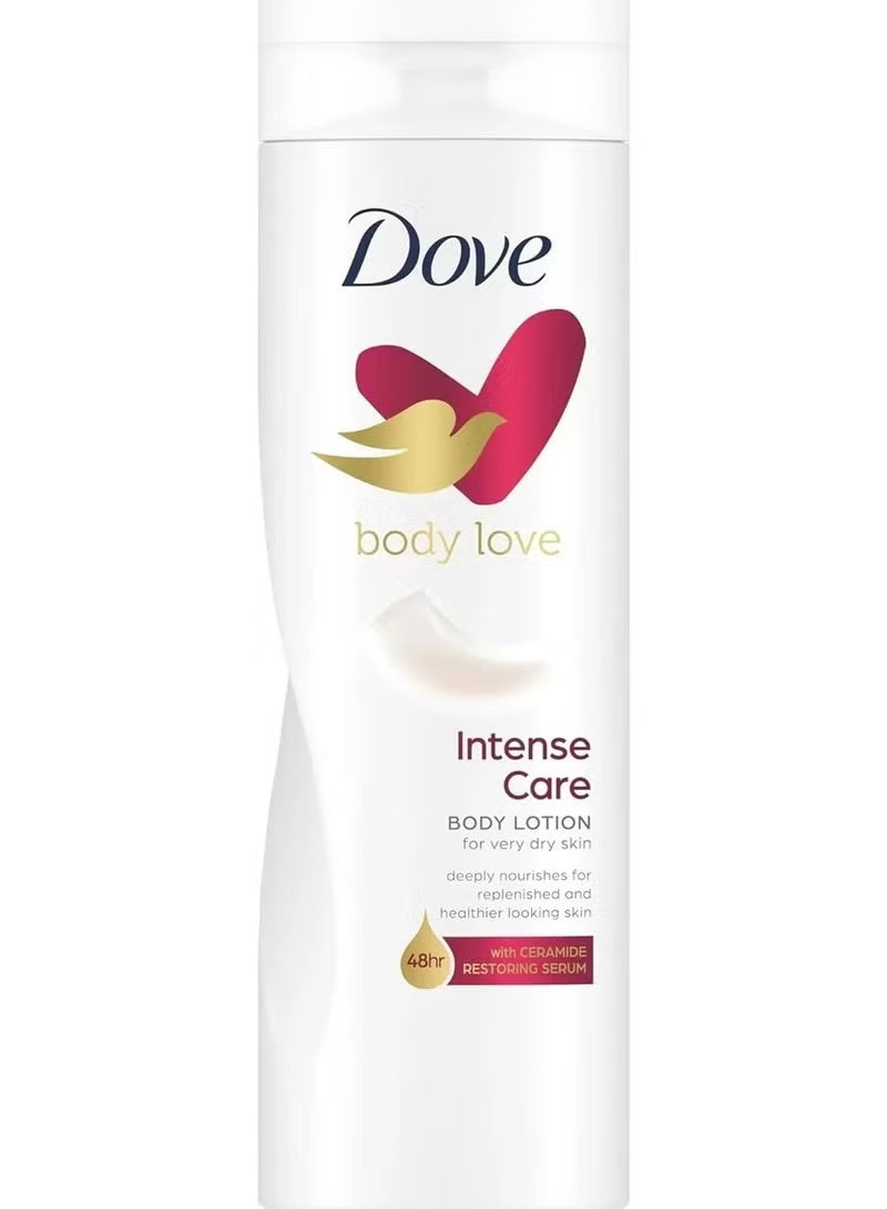 Dove Body Love Intense Care Body Lotion 400ml-for Very Dry Skin with Panthenol Barrier Restoring Care
